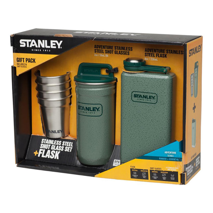 Набор Stanley Adventure: стопки 0,59 л и фляга 0,23 л, зелёный 10-01883-002