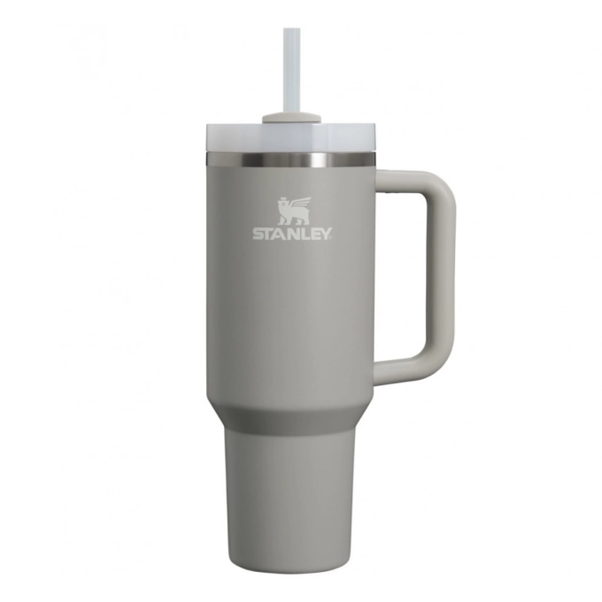 Термокружка Stanley Quencher H2,0 1,18 л (10-11913-075), пепельно-серая, со трубочкой